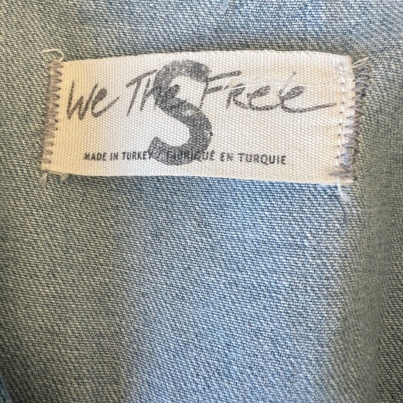 We The Free Free People Denim Utility Romper – Size Small - Picture 6 of 6